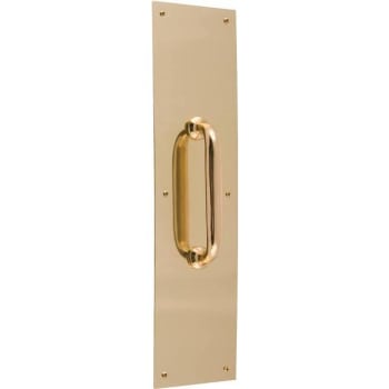 Image for Don-Jo Door Plate Pull Polished Brass, 16 In X 4 In from HD Supply