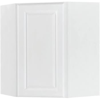 Image for Hampton Bay Satin White Raised Panel Corner Wall Kitchen Cabinet 24" X 30" X 12" from HD Supply