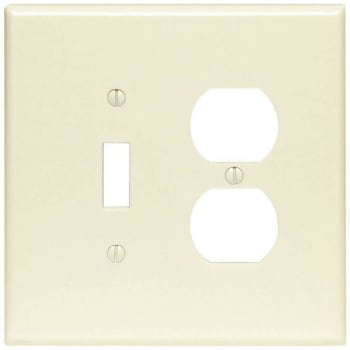 Image for Leviton 2-Gang 1-Toggle 1-Duplex Combination Wall Plate, Ivory from HD Supply