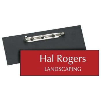 Image for Name Tag with Pin Backing, Red, 3 x 1 from HD Supply