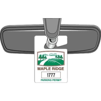 Image for Custom Reflective Plastic Parking Permit Tags, Large, Package Of 100 from HD Supply
