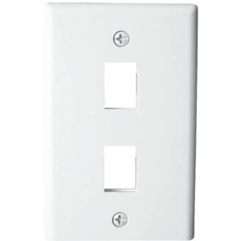 Image for Westek 1-Gang Multi-Media Wall Plate 2-Port Plastic, White Package Of 10 from HD Supply