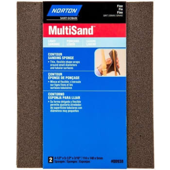Norton® Multisand™ 4-1/2 X 5-1/2 X 3/16" Sanding Sponge,fine Grit, Package Of 2