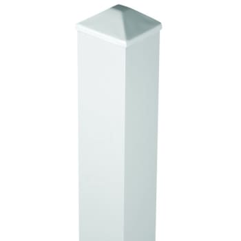 Aluminum Post, 6' White, 3 x 3 x 6'