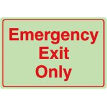 Image for Interior Sign-Glow in the Dark "Emergency Exit" from HD Supply