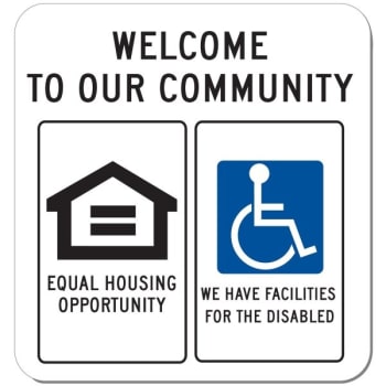 Image for Equal Housing/Handicapped Sign, 12-1/4 x 12-3/4 from HD Supply