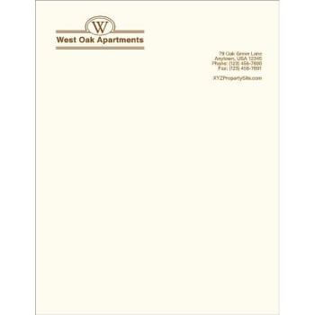 Image for Letterhead, Flat Standard Linen, Ivory, Package Of 500 from HD Supply