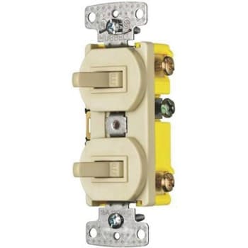 Image for Hubbell Wiring 15 Amp Single Pole 3-Way Regular Combo Toggle Switch, Ivory from HD Supply