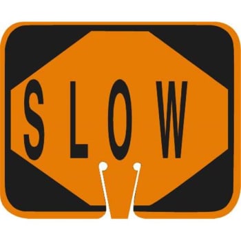 Image for Slow Traffic Cone, Snap-On Sign from HD Supply