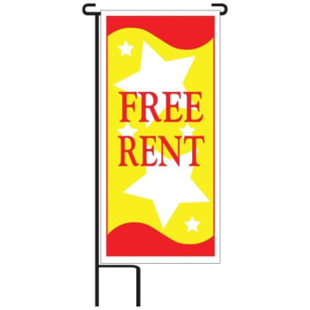 Image for 15 x 32 in. “Free Rent” Lawn Signage from HD Supply
