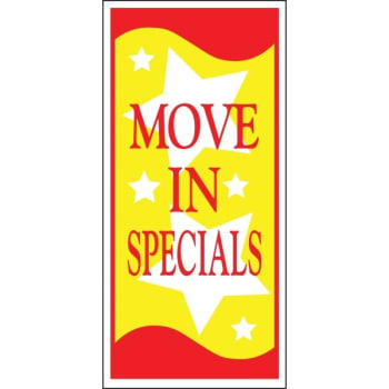 Image for Move-In Special Lawn Banner, Red and Yellow, 15 x 32 from HD Supply