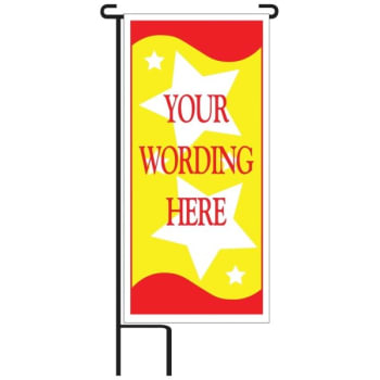 Semi-Custom Lawn Banner Kit, Red And Yellow, 15 X 32