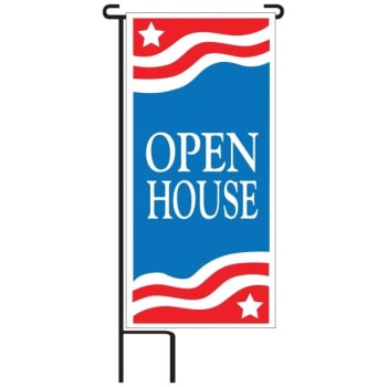 Image for Open House Lawn Banner Kit, Patriotic, 15 x 32 from HD Supply