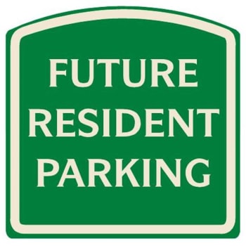 Image for Future Resident Parking Designer Sign, Ivory On Green, 16 X 16 from HD Supply