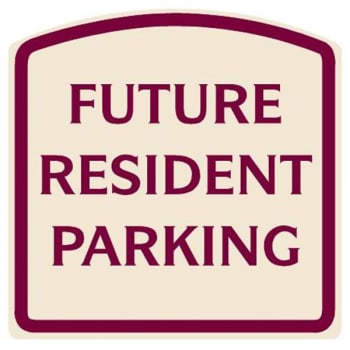 Image for Future Resident Parking Designer Sign, Burgundy On Ivory, 16 X 16 from HD Supply