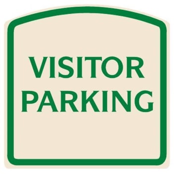 Image for Visitor Parking Designer Sign, Green On Ivory, 16 X 16 from HD Supply