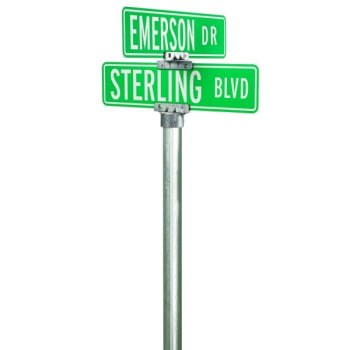 Image for Street Sign Kit For Round Sign Posts, 24 Green Sign from HD Supply