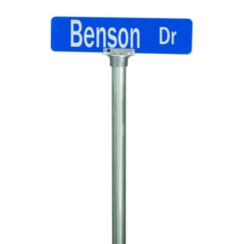 Image for Street Sign Kit for Round Sign Posts, 24 Blue Sign from HD Supply