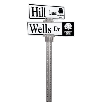Street Sign Kit for Square Sign Posts, 24 White Sign