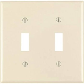 Image for Leviton Almond 2-Gang Toggle Wall Plate 1-Pack from HD Supply