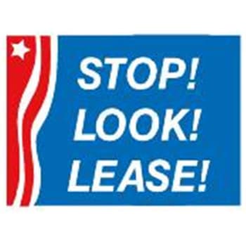 Image for Coroplast Stop! Look! Lease! Amenity Sign, Patriotic, 24 X 18 from HD Supply