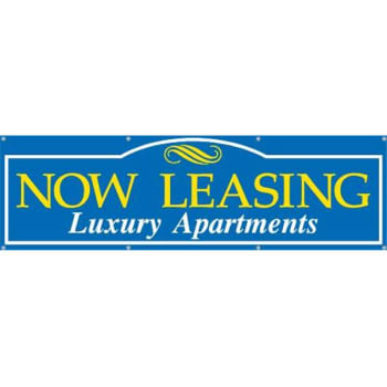 Image for Horizontal Now Leasing Luxury Apartments Banner, 10' X 3' from HD Supply