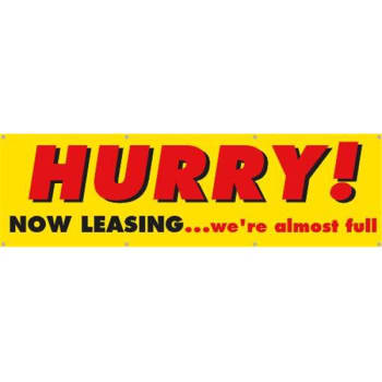 Image for 10 X 3 Ft. “hurry! Now Leasing” Signage from HD Supply