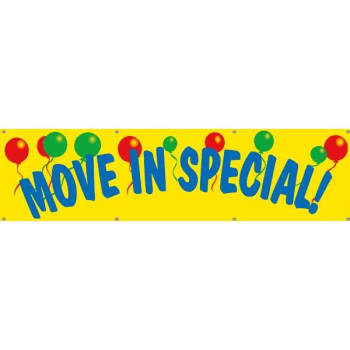 15 X 4 Ft. Balloon “move In Special” Banner