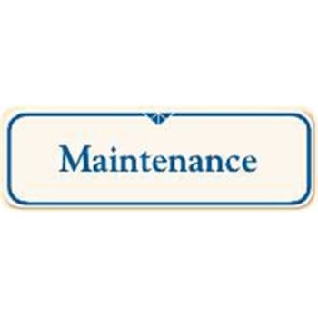 Image for Maintenance Interior Sign, Ivory, 9 X 3 from HD Supply