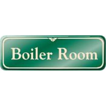 Image for Boiler Room Sign, Green, 9 X 3 from HD Supply