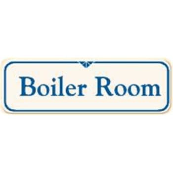 Image for Boiler Room Sign, Ivory, 9 X 3 from HD Supply