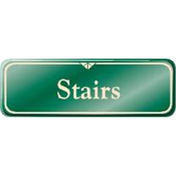 Image for Stairs Interior Sign, Green, 9 X 3 from HD Supply
