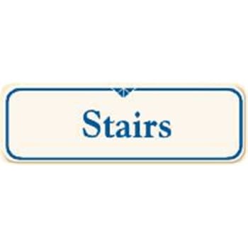 Image for Stairs Interior Sign, Ivory, 9 X 3 from HD Supply