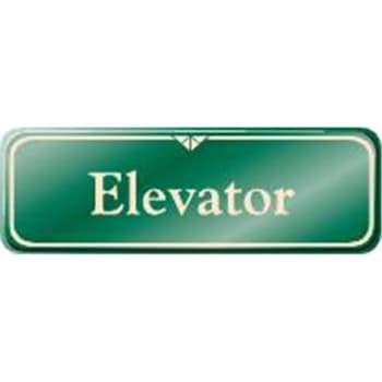 Image for Elevator Interior Sign, Green, 9 X 3 from HD Supply