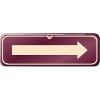 Image for Right Arrow Sign, Burgundy, 9 X 3 from HD Supply