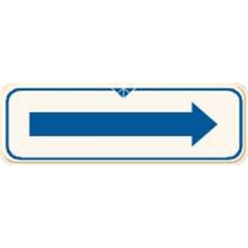 Image for Right Arrow Sign, Ivory, 9 X 3 from HD Supply