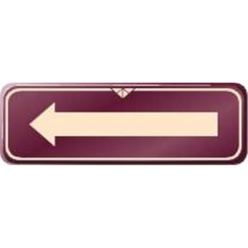 Image for Left Arrow Sign, Burgundy, 9 X 3 from HD Supply