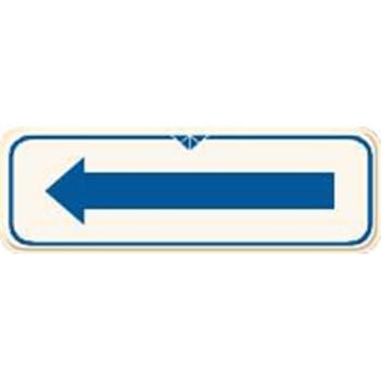 Image for Left Arrow Sign, Ivory, 9 X 3 from HD Supply