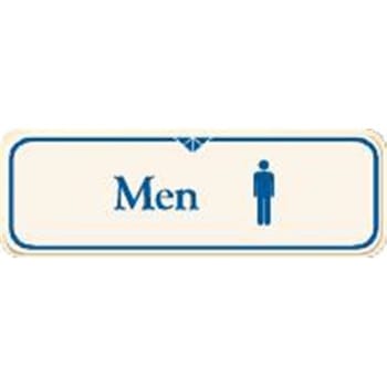 Image for Men Interior Sign, Ivory, 9 X 3 from HD Supply