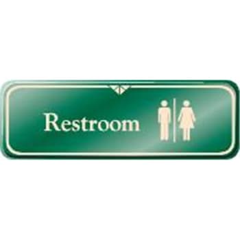 Image for Restroom Interior Sign, Green, 9 X 3 from HD Supply