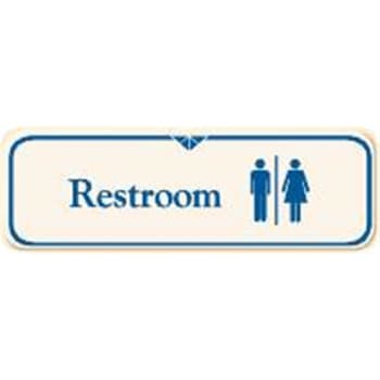 Image for Restroom Interior Sign, Ivory, 9 X 3 from HD Supply