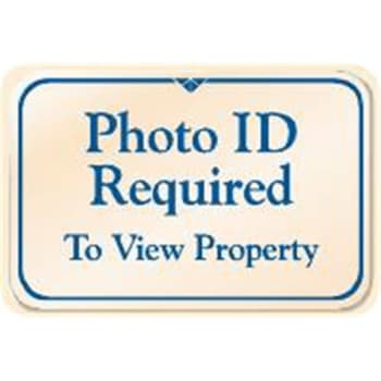 Image for Photo Id Required Desk Sign, Ivory, 9 X 6 from HD Supply
