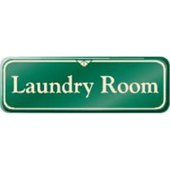 Laundry Room Interior Sign, Green, 9 x 3