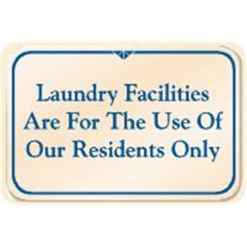Image for Laundry Facilities Interior Sign, Ivory, 9 X 6 from HD Supply