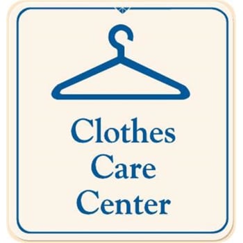 Image for Clothes Care Center Interior Sign, Ivory, 9 X 9-1/2 from HD Supply