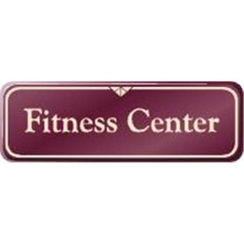 Image for Fitness Center Interior Sign, Burgundy, 9 X 3 from HD Supply