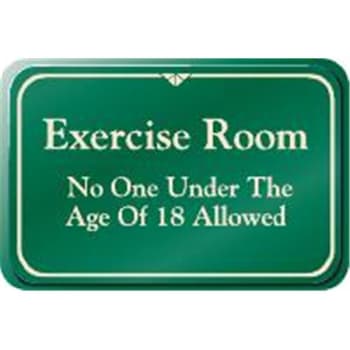 Image for Exercise Room Interior Sign, Green, 9 X 6 from HD Supply