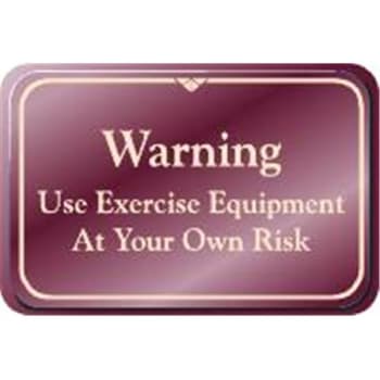 Image for Warning Interior Sign, Burgundy, 9 X 6 from HD Supply