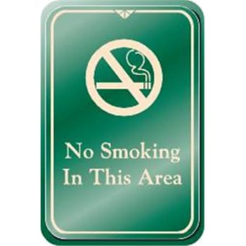 Image for No Smoking In This Area Interior Sign, Green, 6 X 9 from HD Supply