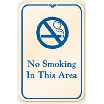 Image for No Smoking in This Area Interior Sign, Ivory, 6 x 9 from HD Supply